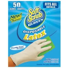 Powder-Free Disposable Latex Gloves – Single-Size, 50-Count Box For General Use 1