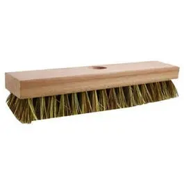 Professional Wood Block Deck Scrub Brush – Durable Hardwood Handle, Natural Bristles 1