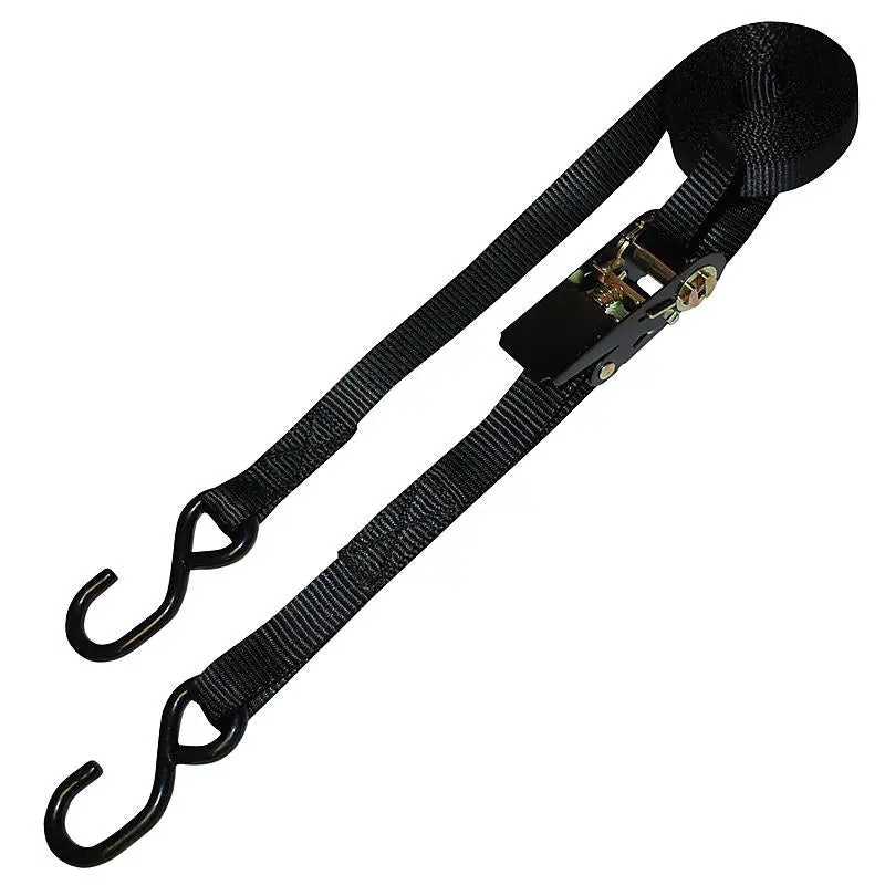 Ratchet Straps Usa 1-Inch X 15-Foot Ratchet Tie-Down With S-Hooks – Heavy-Duty Securing Strap 1