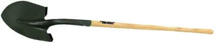 Round-Point Shovel With Long Handle – Heavy-Duty Forged Steel Construction 1