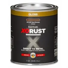 Rust-Inhibiting Oil-Based Enamel Paint – Seal Brown Gloss, One-Quart Can 1