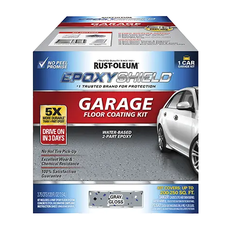Rust-Oleum Garage Floor Coating – Gray Gloss Epoxy-Modified Resin Finish 1