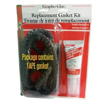 Rutland 5/8-Inch Black Wood Stove Gasket Tape Kit 1