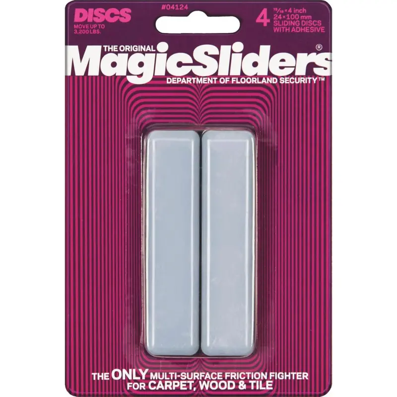 Self-Adhesive Furniture Glides – 1 In × 4 In Rectangular Sliders, 4-Pack 1