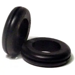 Set Of 6 Flexible Black Vinyl Hole Grommets – 1/4 In. Inner Diameter 1