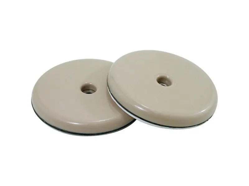 Shepherd Hardware Adhesive Furniture Sliders – 2-Inch Round Beige Glide Pads, 4-Pack 1