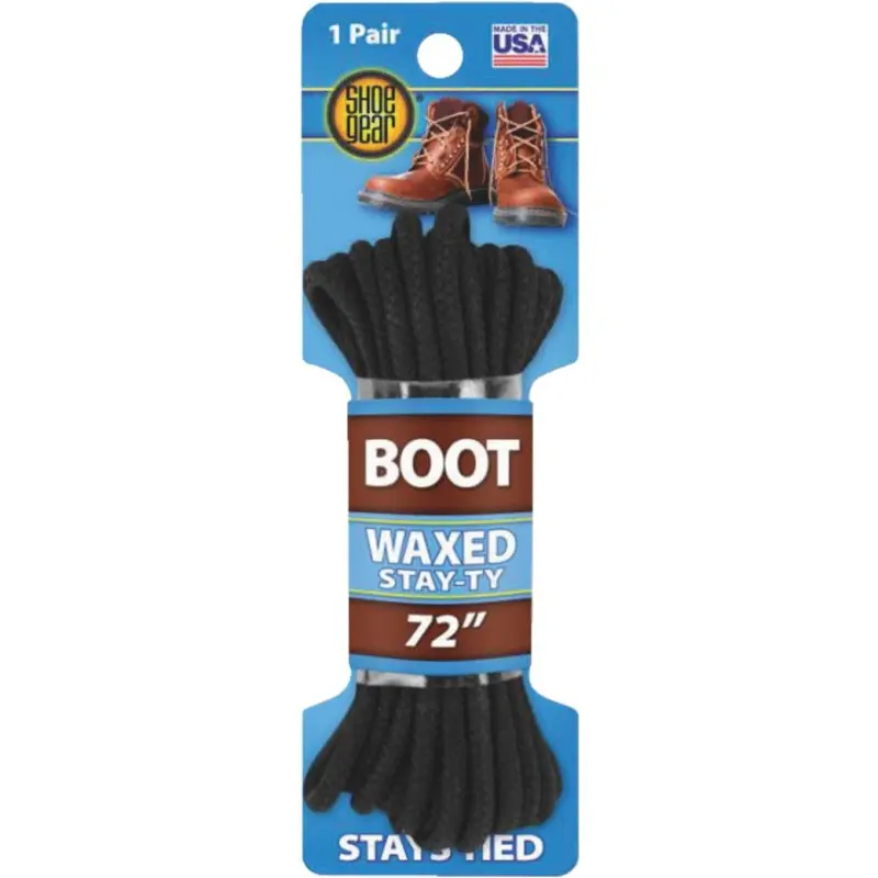 Shoe Gear Waxed Round Boot Laces – 72-Inch Length 1