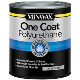 Single-Application Crystal-Clear Gloss Polyurethane Finish – Quart 1