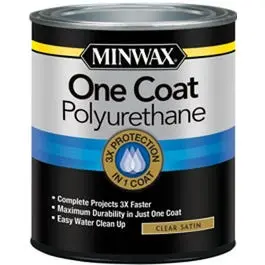 Single-Application Crystal-Clear Satin Polyurethane Finish – Quart 1