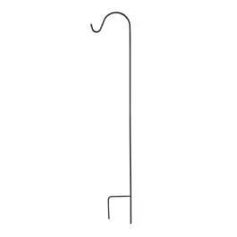 Single-Offset Shepherd’S Hook – 48-Inch Black Steel Garden Stake 1