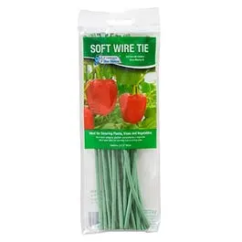 Soft Rubber-Coated Plant Wire Ties – 8-Inch, Pack Of 20 1
