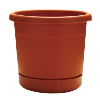 Southern Patio Rolled Rim Planter – 16" Diameter, Terracotta Finish 1