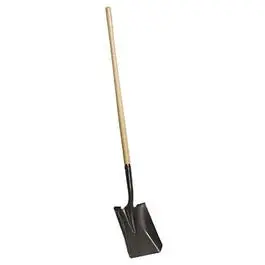 Square-Point Dirt Shovel With 44-Inch Handle – Reinforced Steel Blade 1