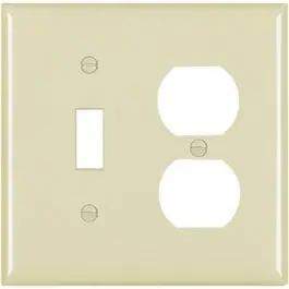 Standard Ivory Nylon Single-Gang Wall Plate For Electrical Outlets 1