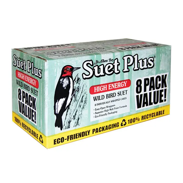 Suet Plus High-Energy Wild Bird Suet Cakes – 8-Pack Variety 1