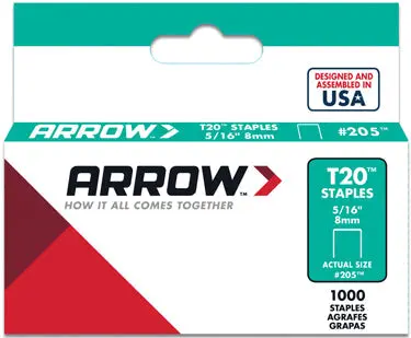 T20 Staples – 1/2-Inch Crown, 1000-Pack For T2025 Stapler 1