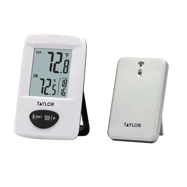 Taylor Wireless Weather Station With Indoor/Outdoor Sensors And Digital Clock 1