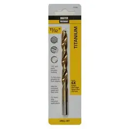 Titanium-Coated Hss Drill Bit – 11/32" X 4-3/4", General Purpose 1