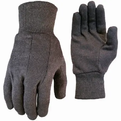 True Grip Brown Cotton Jersey Work Gloves – Men'S Size 1