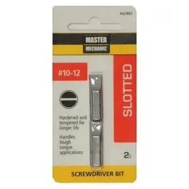 Two-Pack #10 Slotted Insert Bit Tips, 1-Inch Length 1
