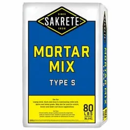 Type S Mortar Mix — 80-Pound Bag For Structural Masonry 1