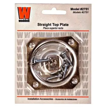 Waddell 02751 Straight Top Plate – 2-7/16-Inch Flat Mounting Hardware 1
