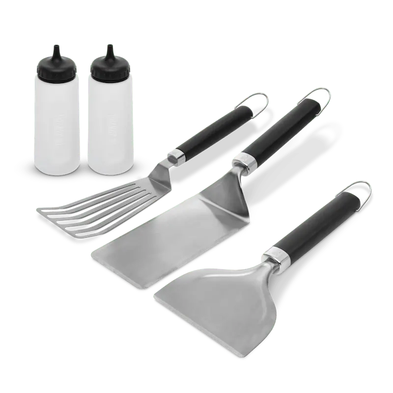 Weber Griddle Essentials Kit – Cleaning Tools, Scraper & Seasoning Bundle 1