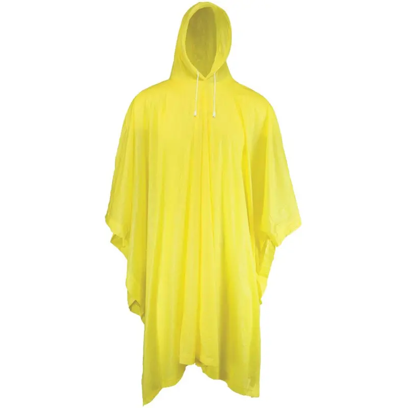 West Chester Yellow Rain Poncho – 50" × 80" Heavy-Duty Disposable Cover-Up 1