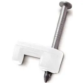 White Coaxial Cable Staples – 0.25-Inch Crown, 50-Pack 1