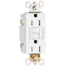 White Gfci Receptacle With Night Light Function, 15-Amp 1