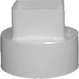 White Gutter Downspout Adapter Fitting 1