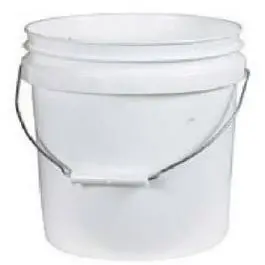 White Industrial-Grade Plastic Pail – 2-Gallon Capacity, Heavy-Duty Design 1