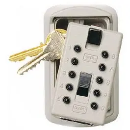 White Key Lock Box With Secure Combination Access 1