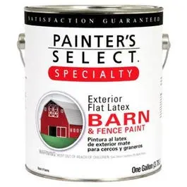White Latex Barn And Fence Paint – Flat Finish, 1-Gallon Container 1