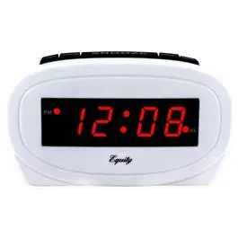 White Led Alarm Clock With 0.6-Inch Red Display 1