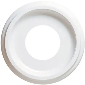 White Rosette Trim Plate – 10-Inch Diameter 1