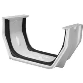 White Vinyl Gutter Slip Joint Connector 1