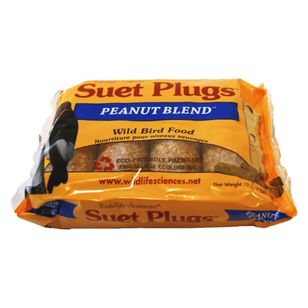 Wildlife Sciences Peanut Blend Suet Plugs – No-Mess Wild Bird Feeding Inserts 1