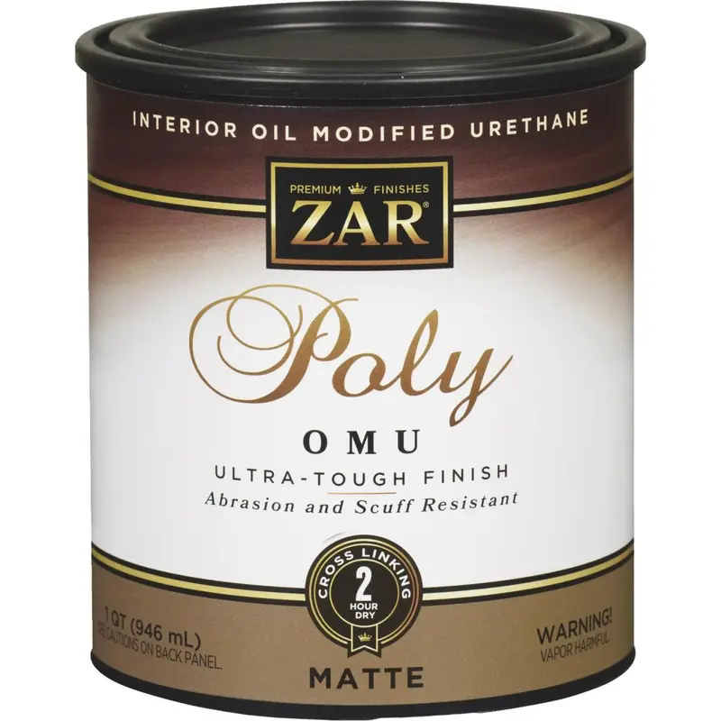 Zar 1-Quart Interior Oil-Modified Urethane Polyurethane – Matte Finish 1