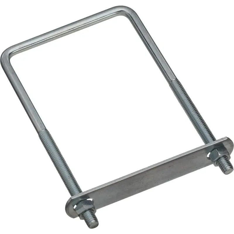 Zinc-Coated Square U-Bolt – 3/8" × 4" × 7", National Brand 1