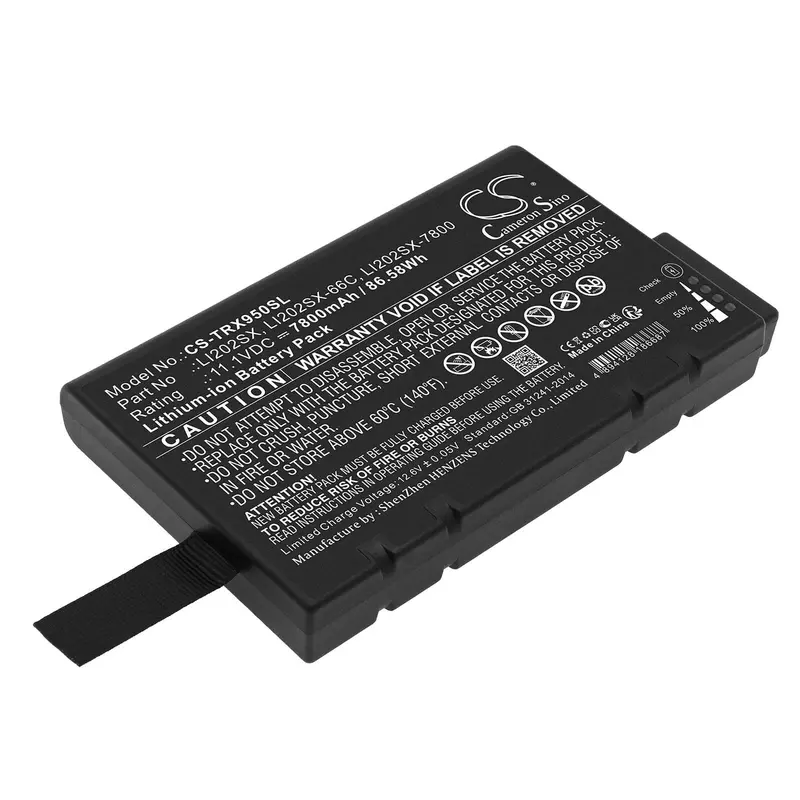 11.1V 7800Mah Li-Ion Portable Equipment Battery For Tsi, Rohde & Schwarz, Kanomax, Welch Allyn, Aerotrak, And Part #734473 (86.58Wh) 1