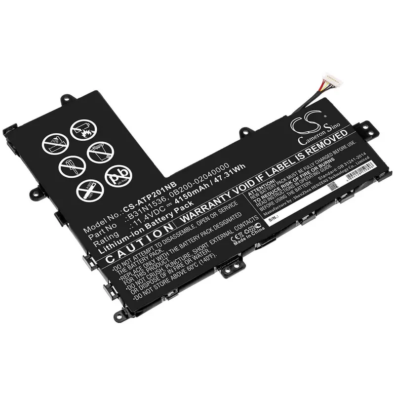11.4V 4150Mah Lithium-Ion Battery For Asus Tp201, Tp201Sa, And Tp201Sa-3G Laptops 1