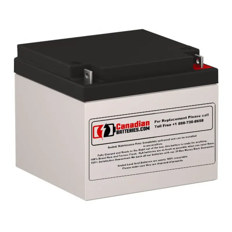 12V, 26Ah Sealed Lead Acid Battery – Universal Sla Replacement 1