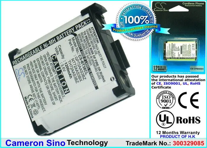 3.6V Nimh 1200Mah Cordless Phone Battery For Radioshack 2595081 2-900Sst – 4.32Wh 1