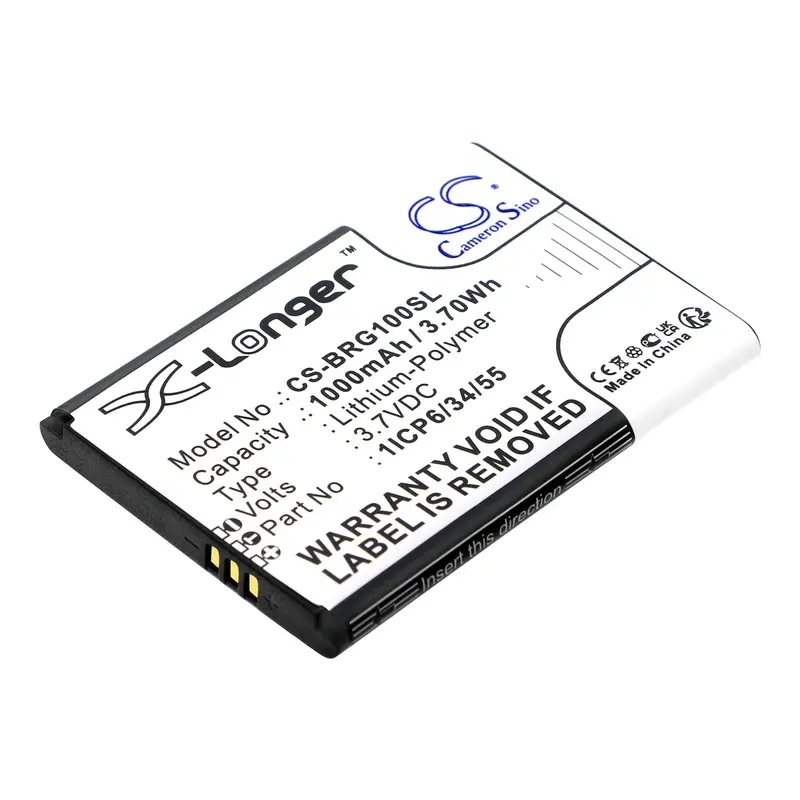 3.7V 1000Mah Li-Polymer Smartphone Battery For Brondi Amico Gentile (Icp6/34/55) 1