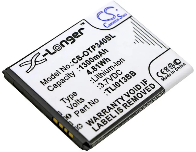 3.7V 1300Mah Li-Ion Smartphone Battery For Alcatel One Touch Pixi 3 (4.0", 3G) 1