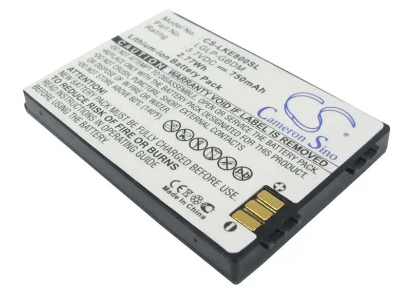 3.7V 750Mah Replacement Battery For Lg Ke800 Kg90N – 2.78Wh Compact Li-Ion 1