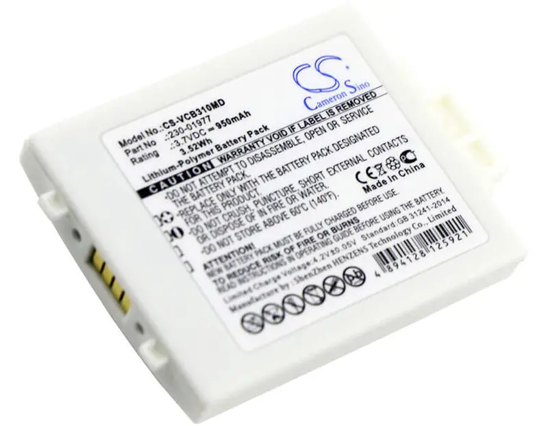 3.7V 950Mah Li-Polymer Medical Device Battery For Vocera B3000E B3000N 230-01977 1