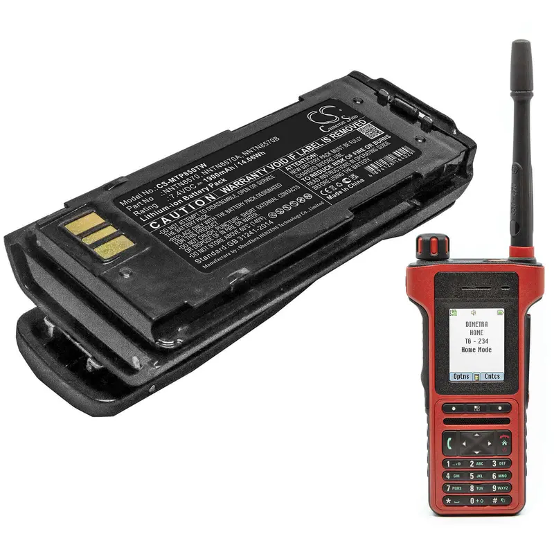 7.4V Li-Ion 1900Mah Two-Way Radio Battery Compatible With Motorola Mtp8500 Mtp8500Ex Nntn8570 – 14.1Wh 1