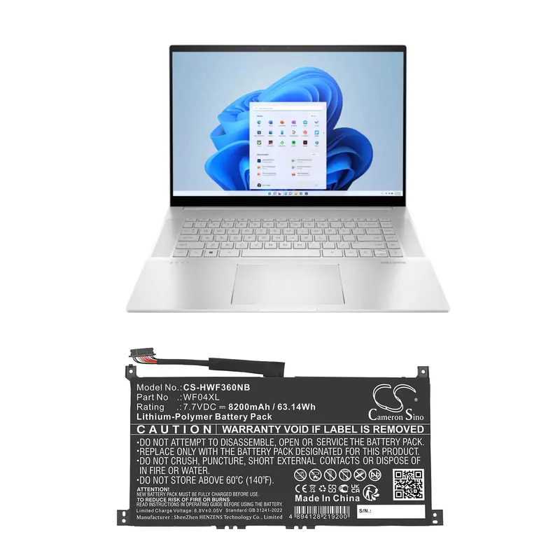7.7V Li-Polymer 8200Mah Laptop Battery For Hp Hstnn-Ob2Y Envy X360 13-Bf0000Ci/Ne – 63.1Wh 1